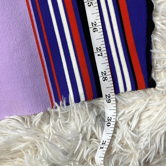 Opening Ceremony Stripe Knit Off Shoulder Dress Purple Multicolor – Size S NWT - Picture 12 of 16